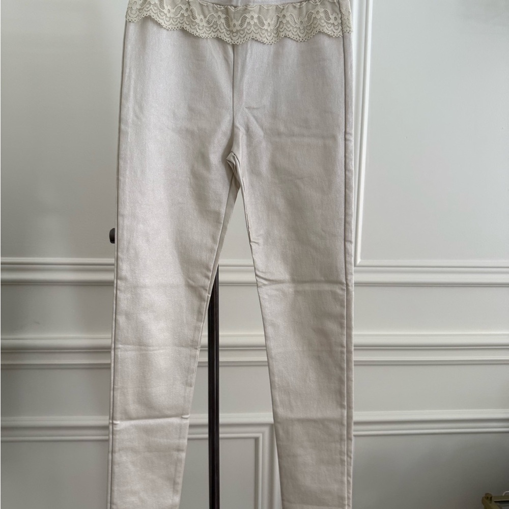 MOLLY BRACKEN- Lace Trimmed Pants